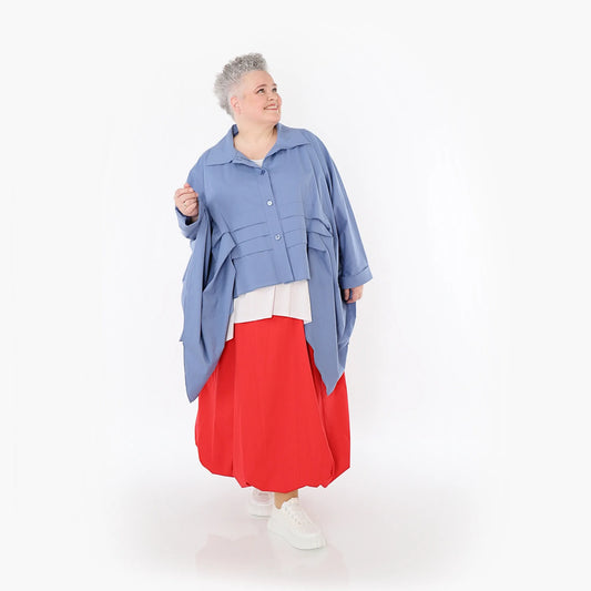 AKH Fashion 7080 Bluse, Azurblau