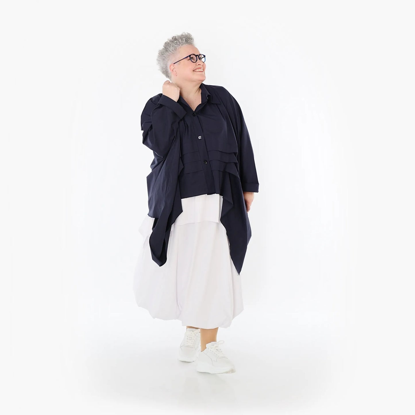 AKH Fashion 7080 Bluse, Marine