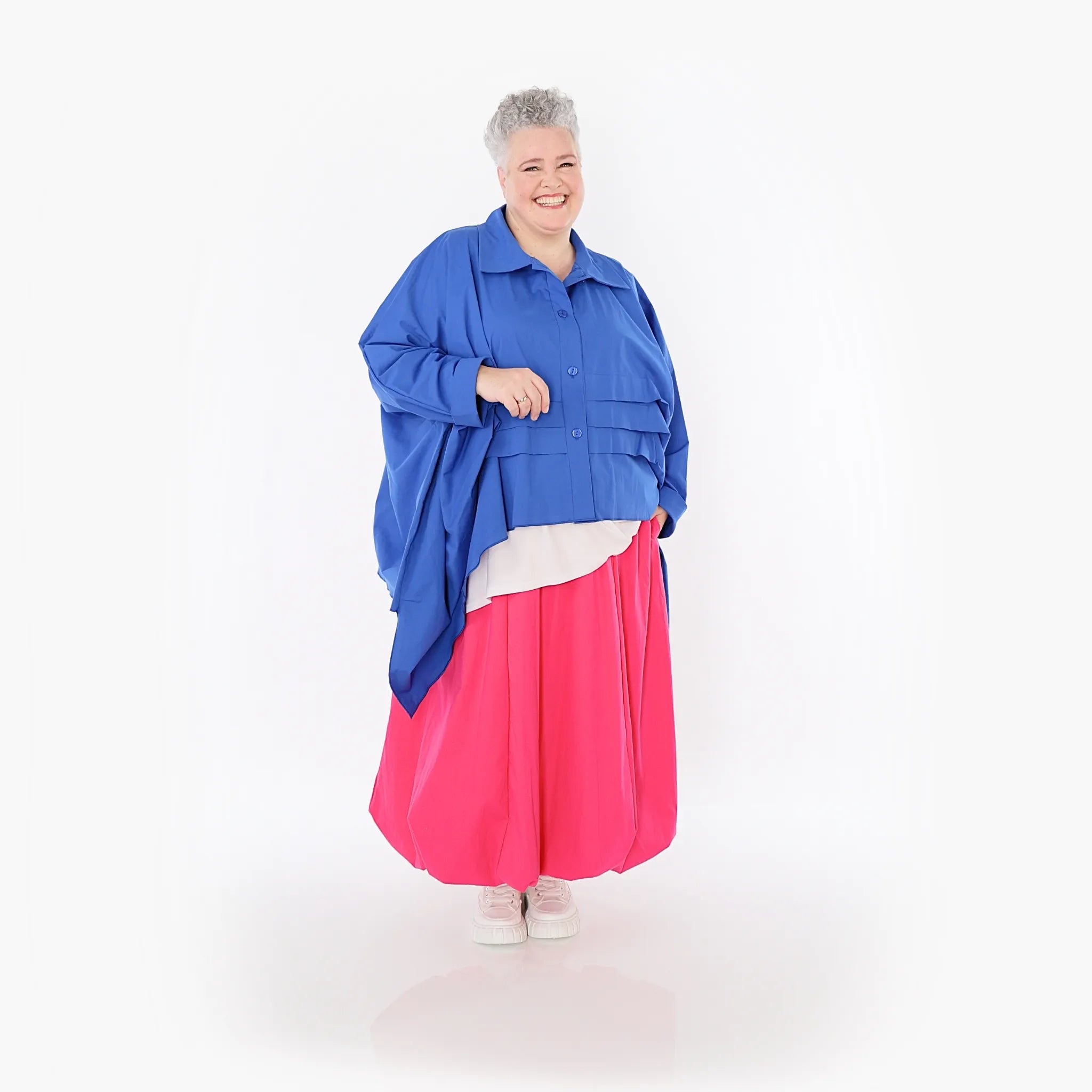 AKH Fashion 7080 Blouse, Royal Blue