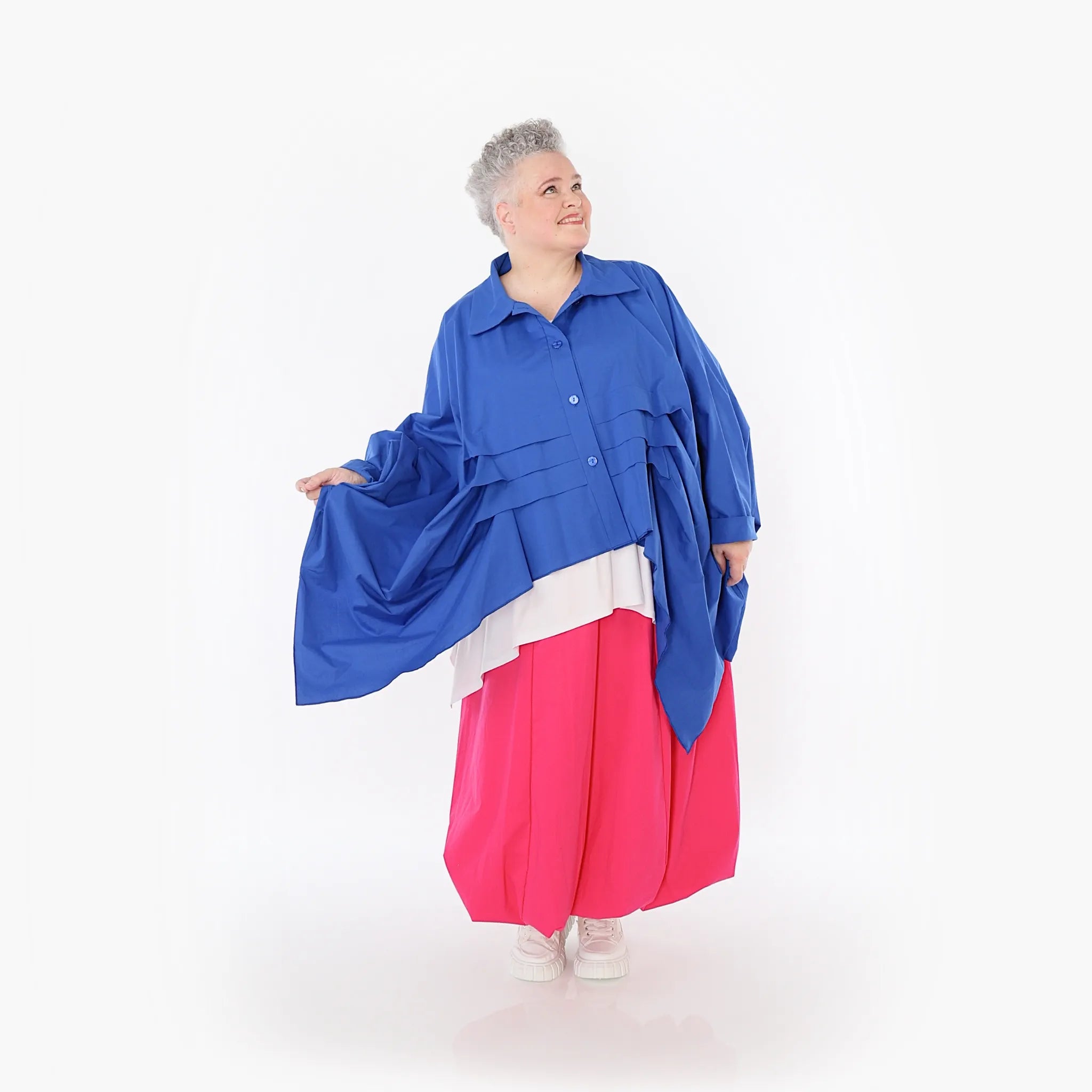 AKH Fashion 7080 Blouse, Royal Blue