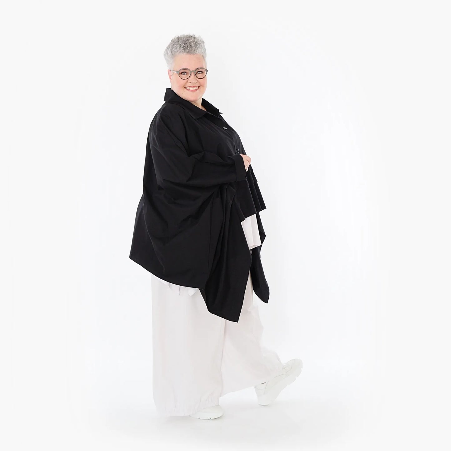 AKH Fashion 7080 Bluse, Schwarz