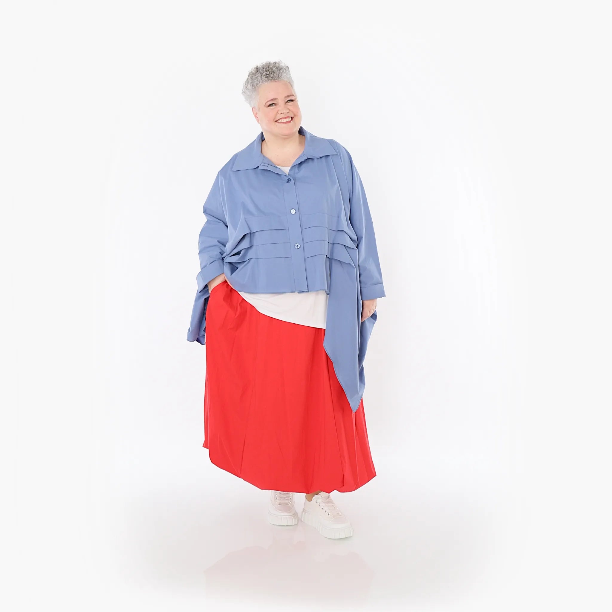 AKH Fashion 7081 Skirt, Red