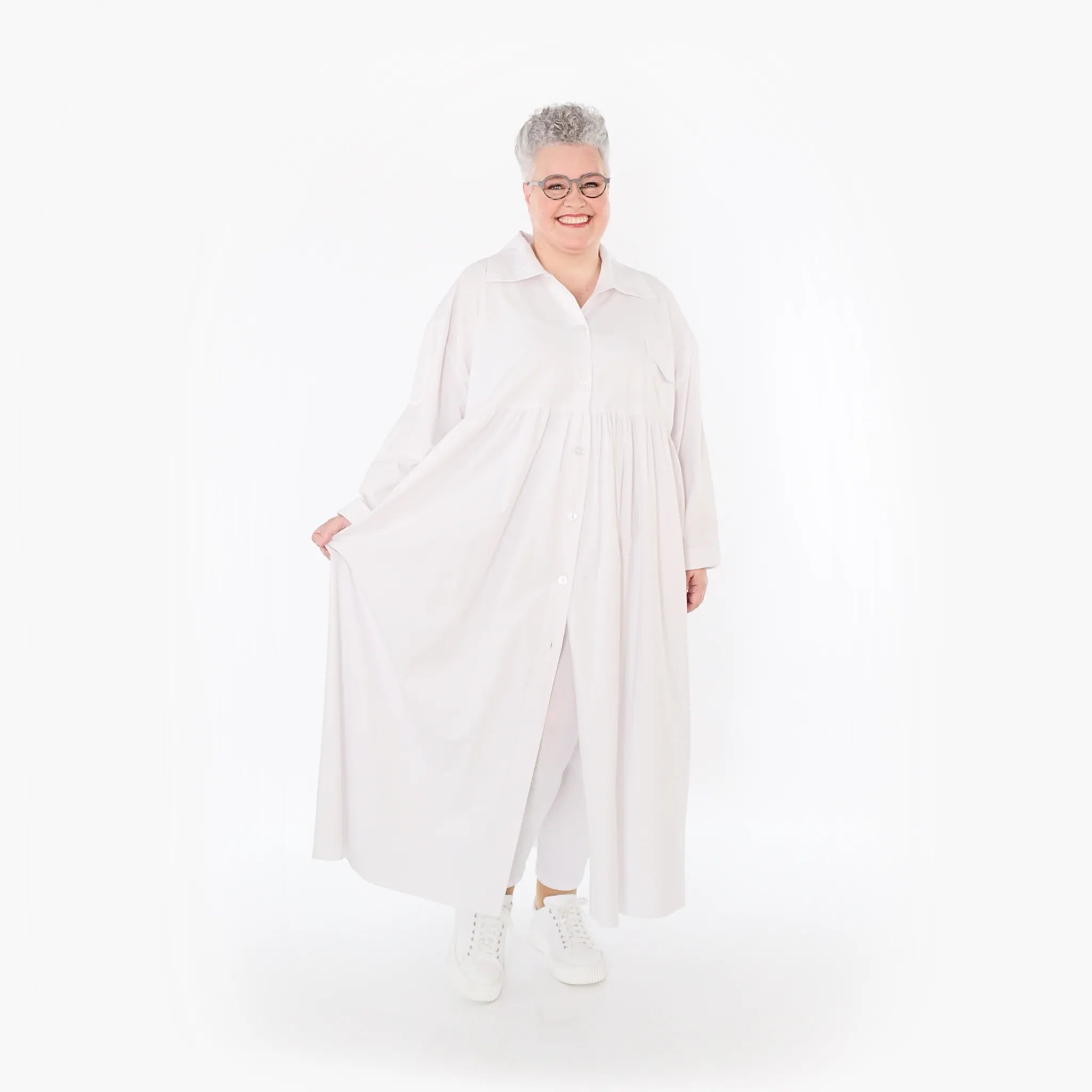 AKH Fashion 7084 Coat, White