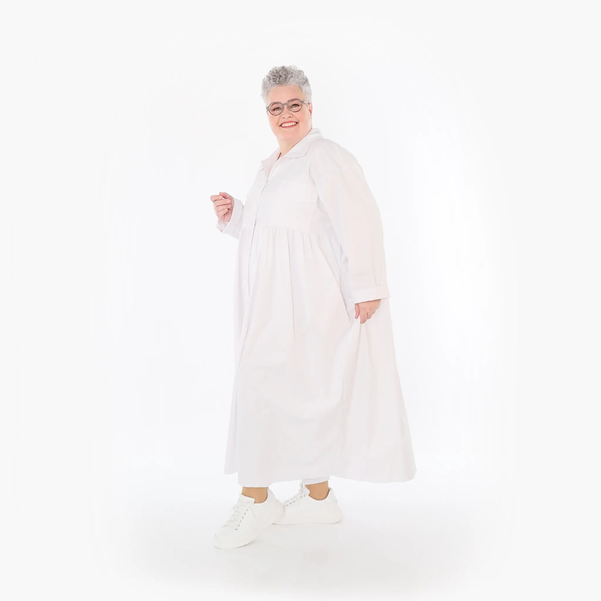 AKH Fashion 7084 Coat, White