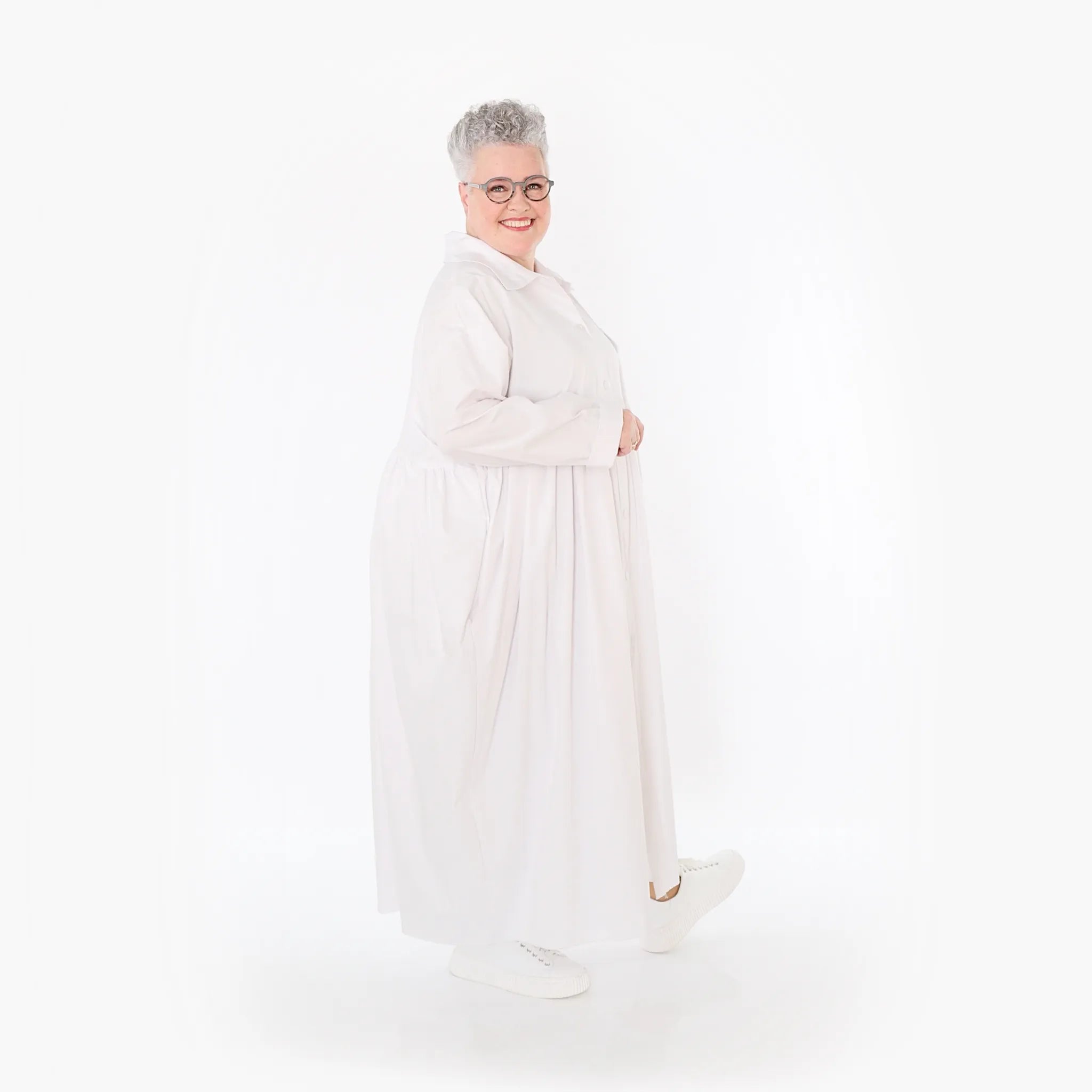 AKH Fashion 7084 Coat, White