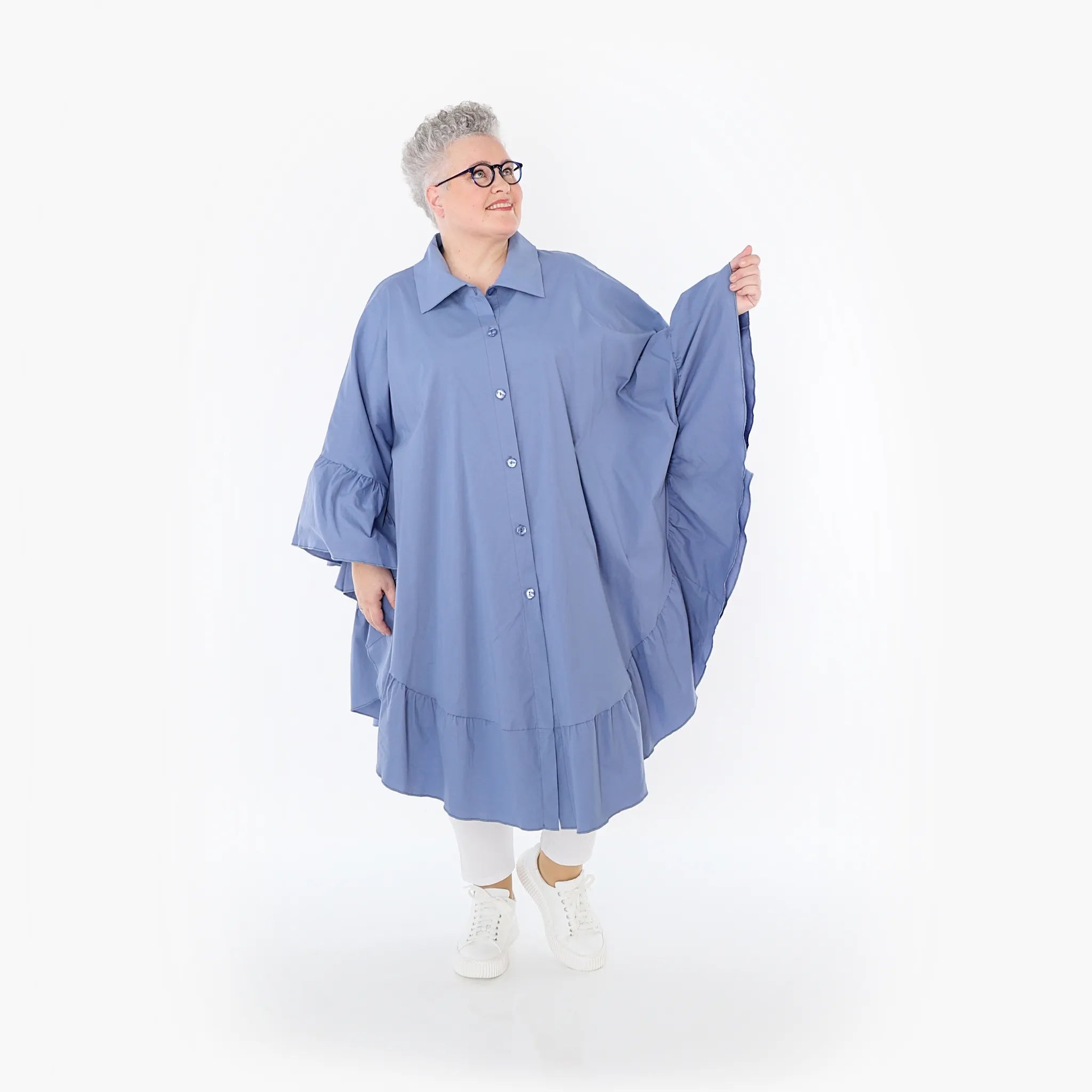 AKH Fashion Bluse 7085 Celestia, Azurblau