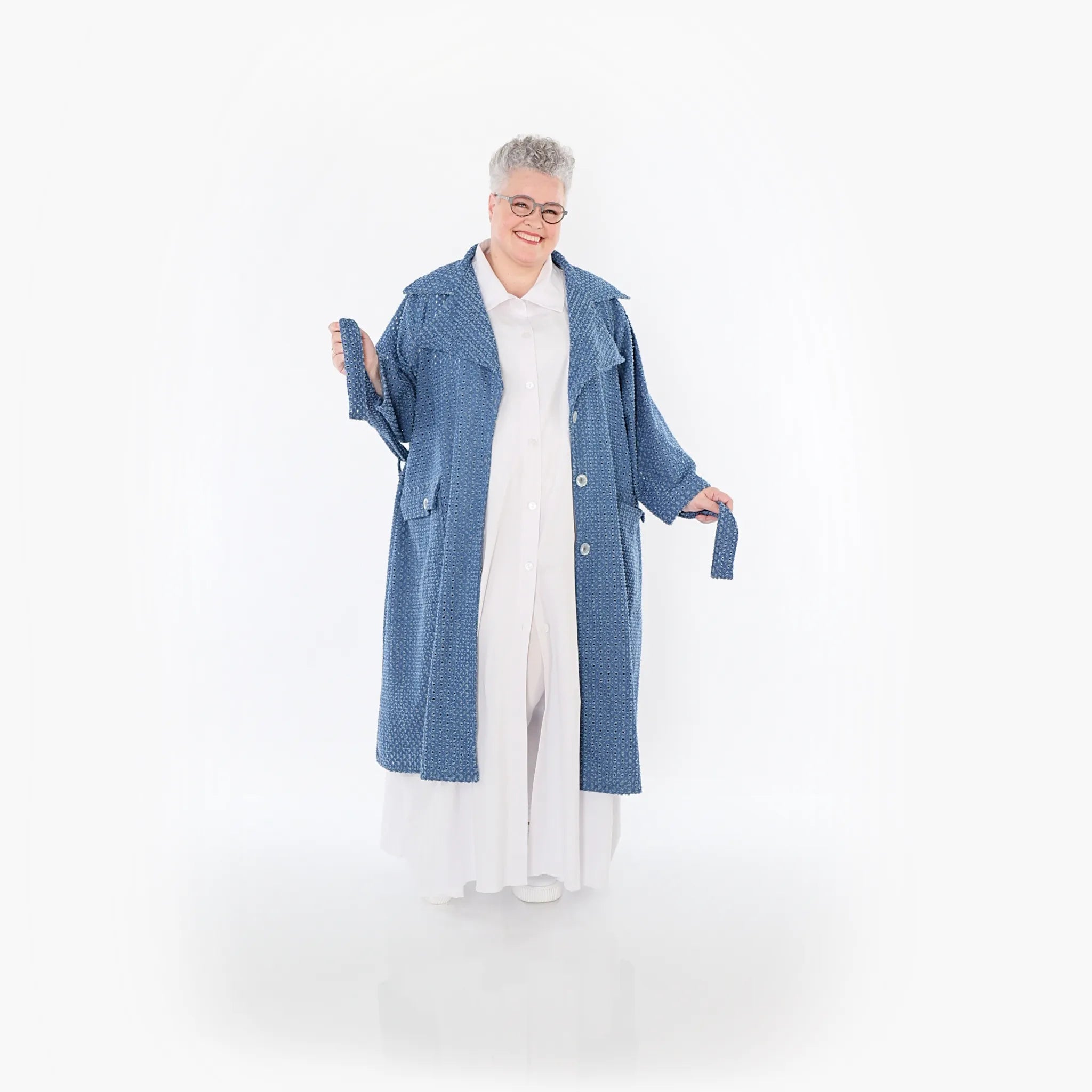 AKH Fashion Mantel 7088 Destroyed, Jeansblau