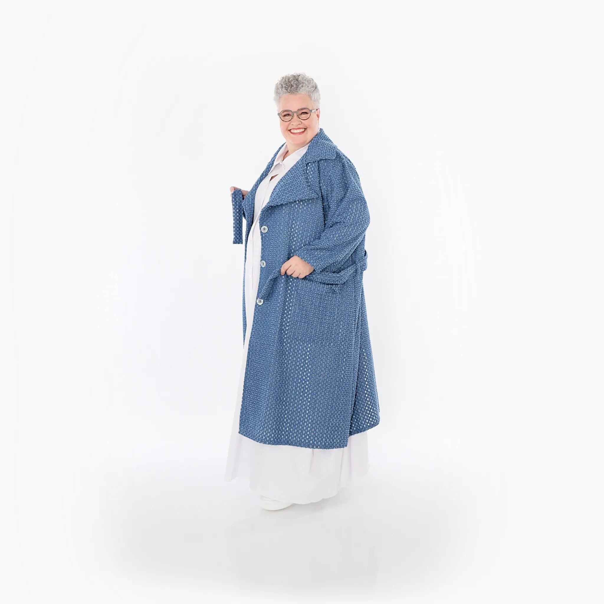 AKH Fashion Mantel 7088 Destroyed, Jeansblau
