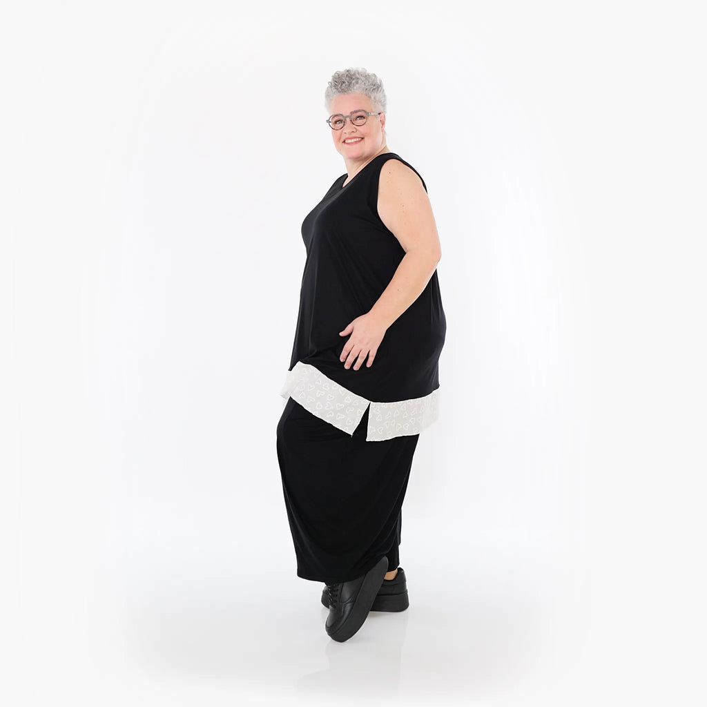 AKH Fashion Top 6675 Sweety, Schwarz/Weiß