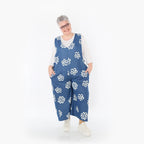 AKH Fashion 7079 Jumpsuit, Jeans Blue-White