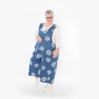 AKH Fashion 7079 Jumpsuit, Jeans Blue-White