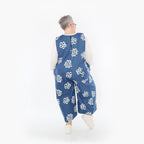 AKH Fashion 7079 Jumpsuit, Jeans Blue-White