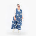 AKH Fashion 7079 Jumpsuit, Jeans Blue-White