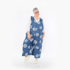 AKH Fashion 7079 Jumpsuit, Jeans Blue-White