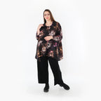 AKH Fashion · Jacke · FlowerPower · 7090 · Schwarz/Fuchsia/Multi