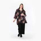 AKH Fashion · Jacke · FlowerPower · 7090 · Schwarz/Fuchsia/Multi
