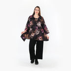 AKH Fashion · Jacke · FlowerPower · 7090 · Schwarz/Fuchsia/Multi