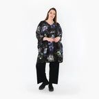 Chemise ample AKH Fashion 7091, noir-bleu-multicolore