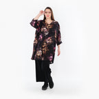 AKH Fashion · Shirt · FlowerPower · 7091 · Schwarz/Fuchsia/Multi