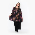 AKH Fashion · Shirt · FlowerPower · 7091 · Schwarz/Fuchsia/Multi