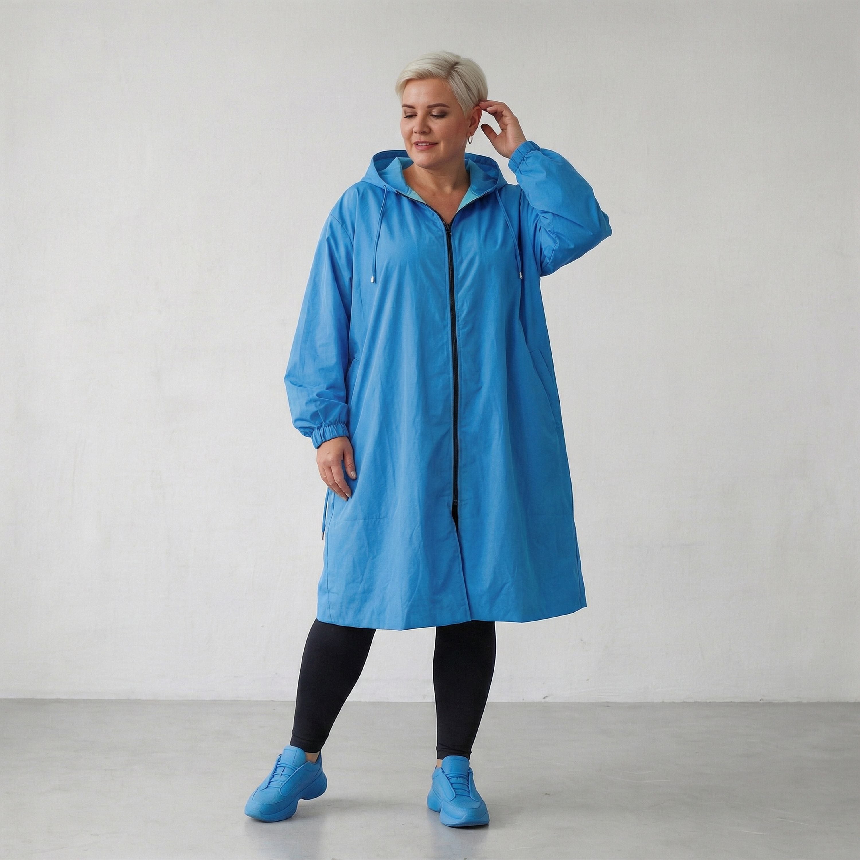 Manteau AKH Fashion 7102, bleu