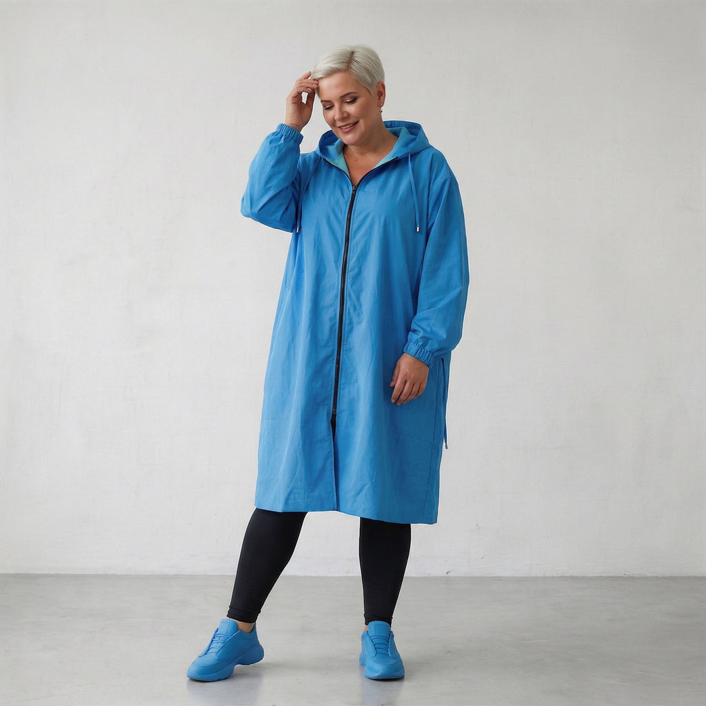 Manteau AKH Fashion 7102, bleu