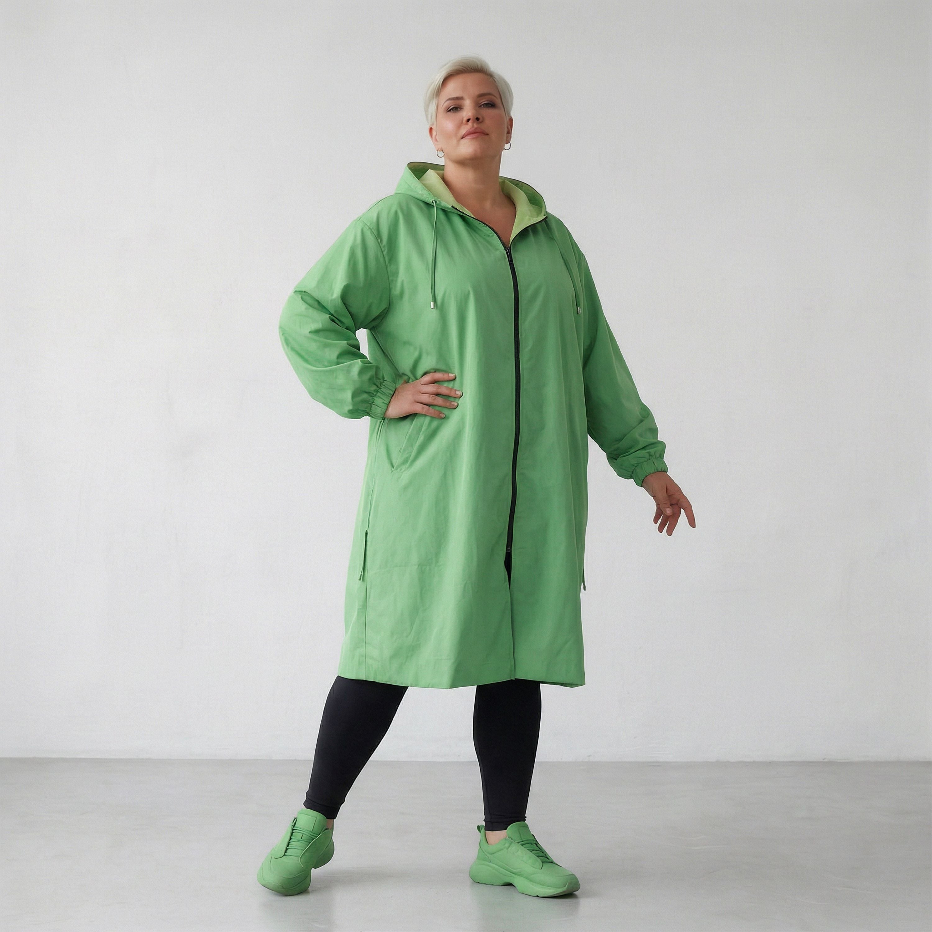 AKH Fashion 7102 Coat, Green
