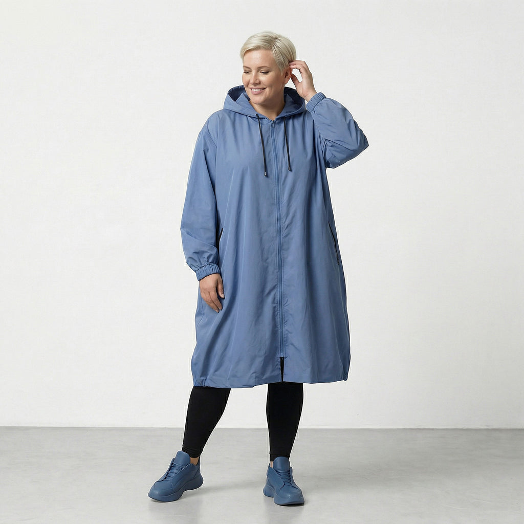 Manteau AKH Fashion 7102, bleu azur