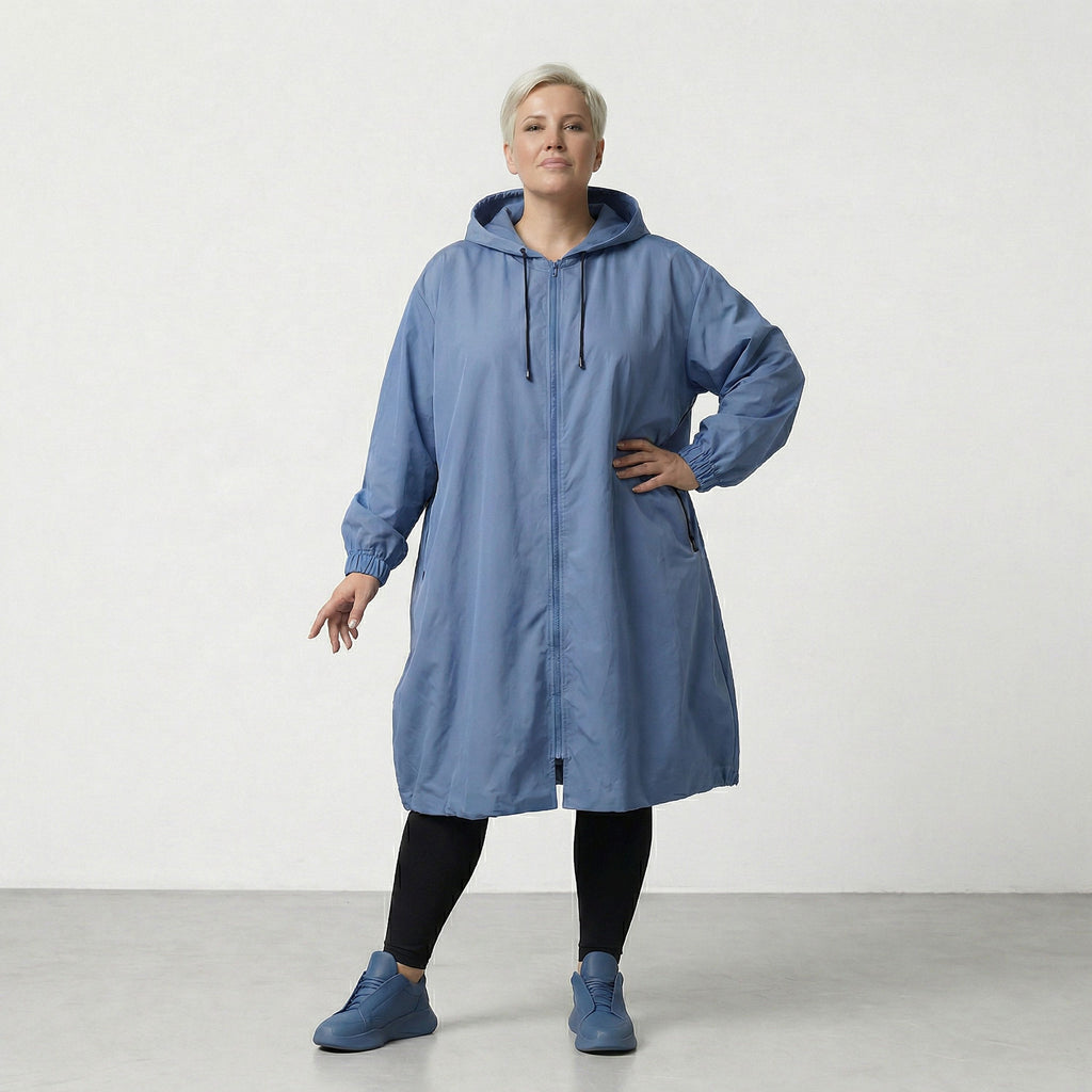 Manteau AKH Fashion 7102, bleu azur