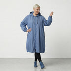 Manteau AKH Fashion 7102, bleu azur