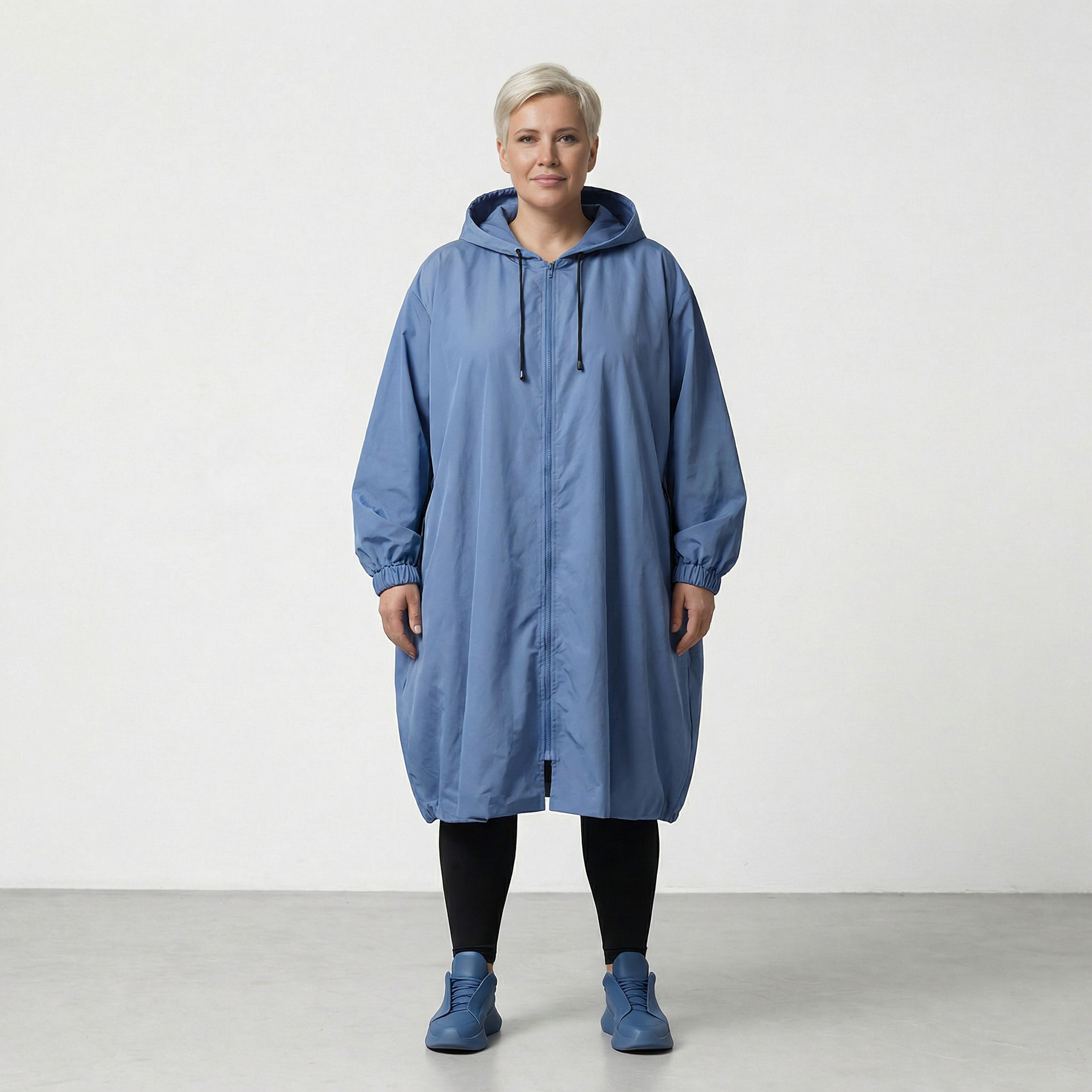 Manteau AKH Fashion 7102, bleu azur