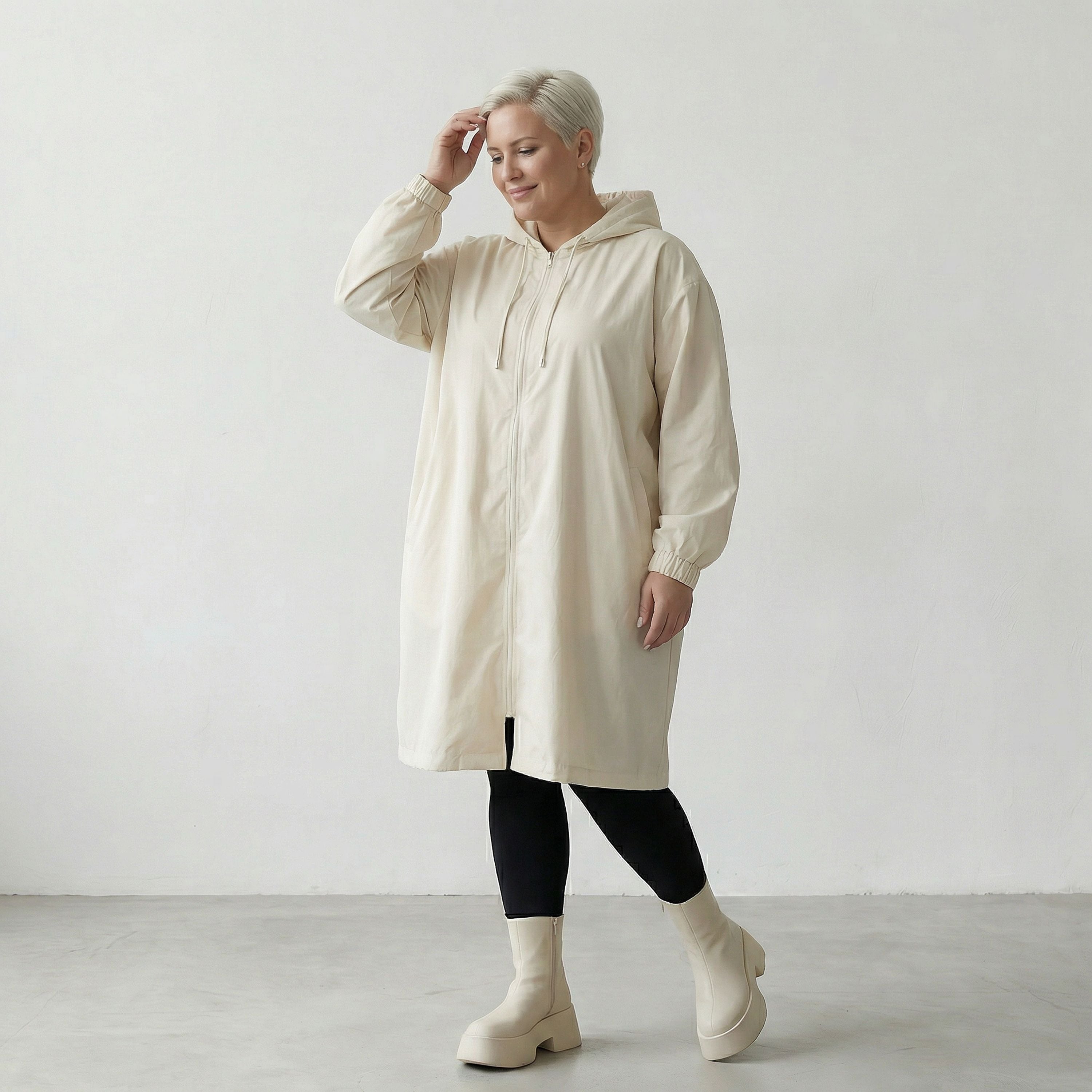 AKH Fashion Coat 7102 LoveEcho, Off-white