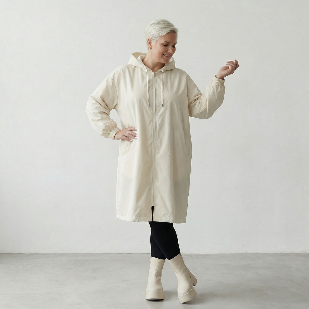 AKH Fashion Coat 7102 LoveEcho, Off-white