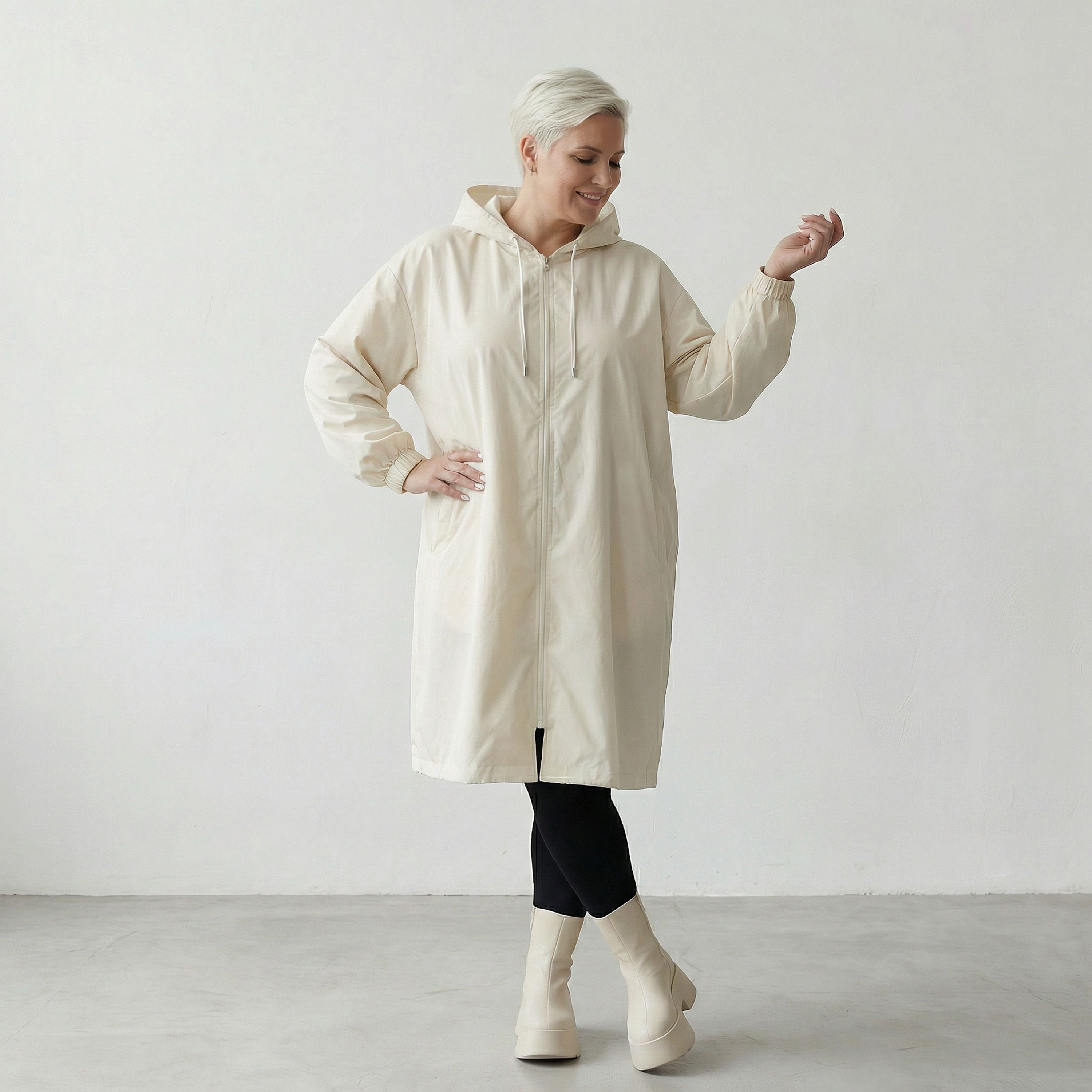 AKH Fashion Coat 7102 LoveEcho, Off-white