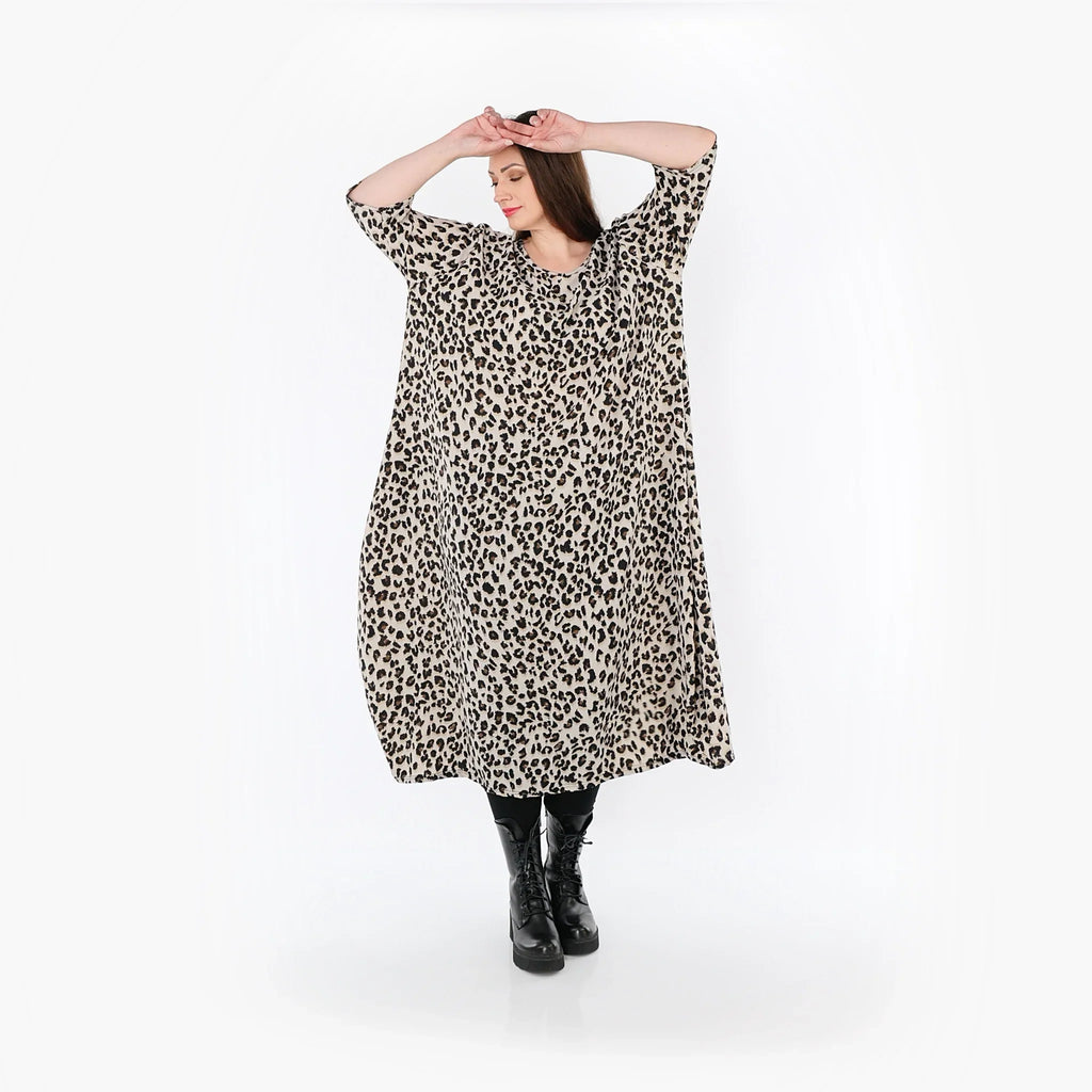 AKH Fashion · Kleid · Kitty · 1926 · Beige/Schwarz/Cognac