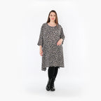 Chemise grande taille AKH Fashion 2666, gris-noir-bleu
