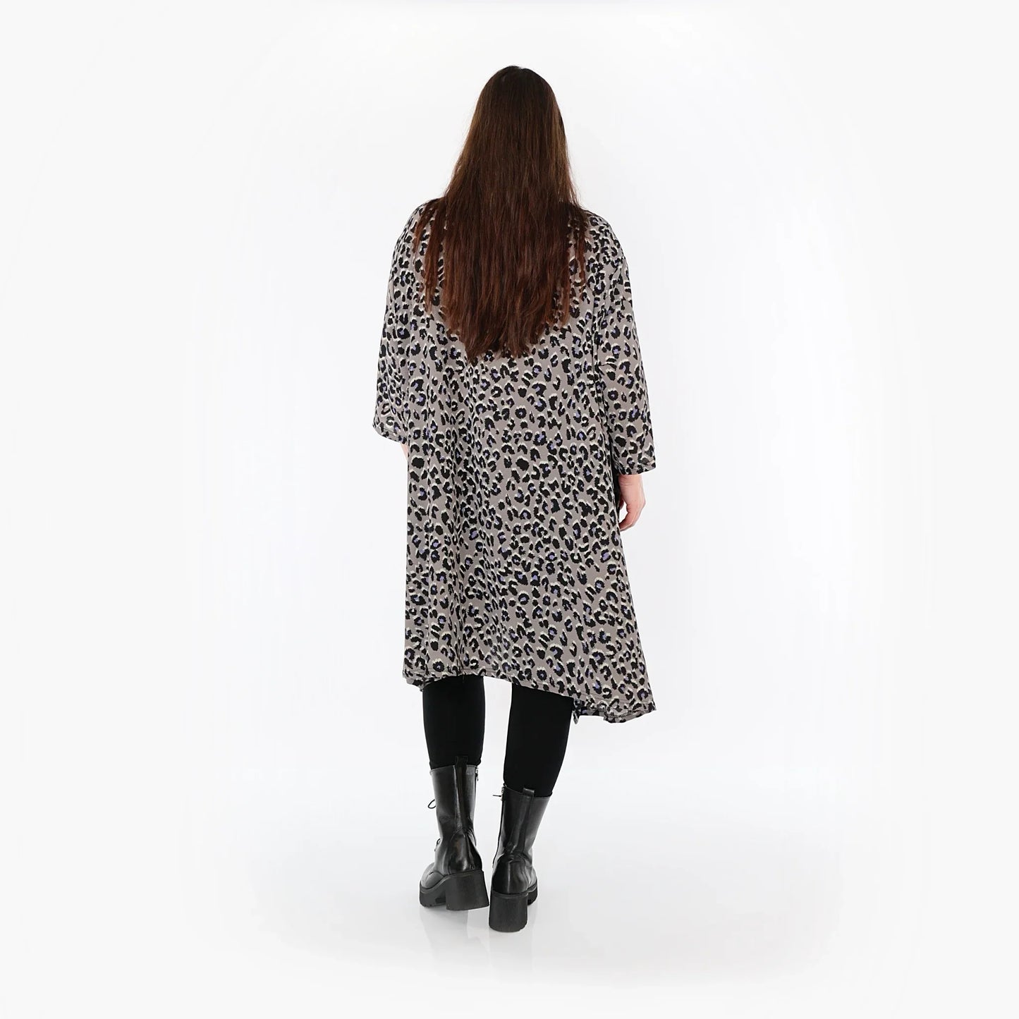 AKH Fashion 2666 Big Shirt, Grau-Schwarz-Blau