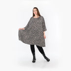 Chemise grande taille AKH Fashion 2666, gris-noir-bleu