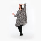 Chemise grande taille AKH Fashion 2666, gris-noir-bleu