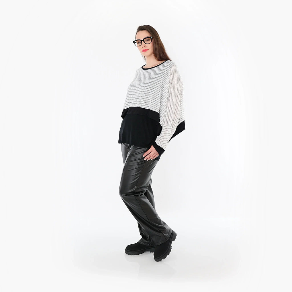 AKH Fashion · Überwurf · Samira · 7011 · Weiß/Schwarz
