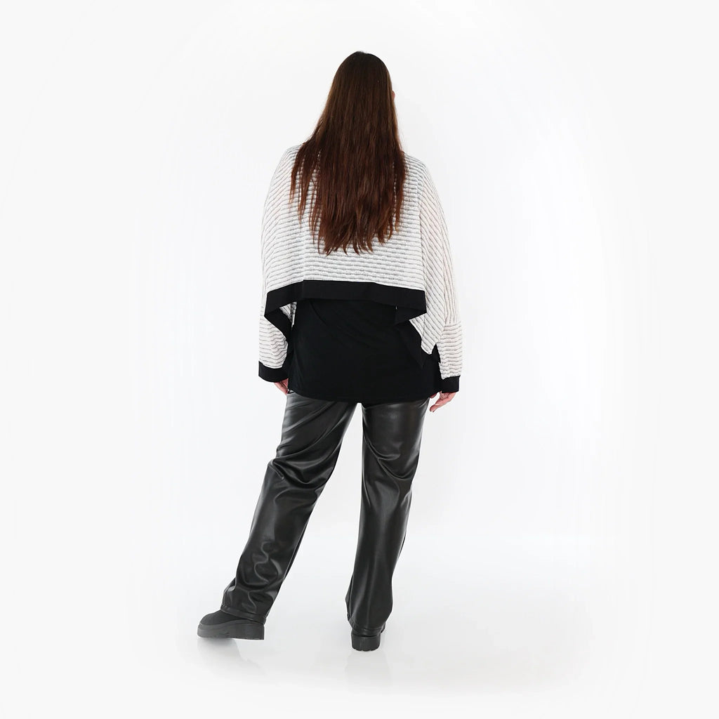 AKH Fashion · Überwurf · Samira · 7011 · Weiß/Schwarz