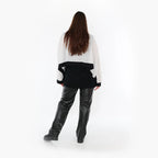 AKH Fashion · Überwurf · Samira · 7011 · Weiß/Schwarz