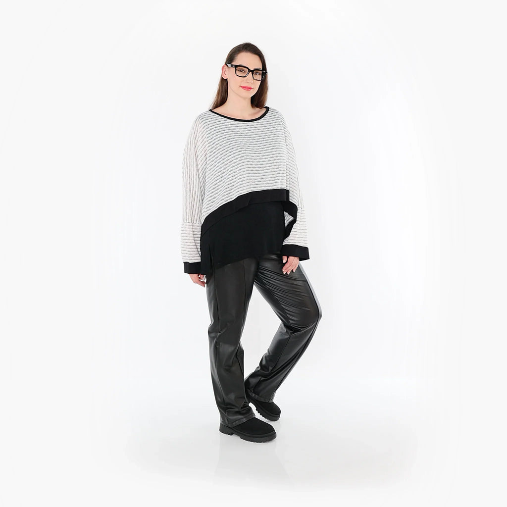 AKH Fashion · Überwurf · Samira · 7011 · Weiß/Schwarz