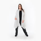 Cardigan AKH Fashion 7040, blanc-noir