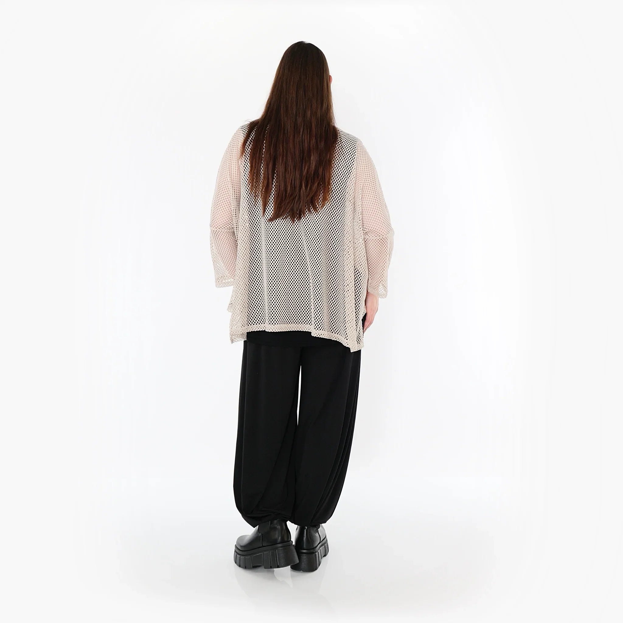 Chemise grande taille AKH Fashion 6721, beige