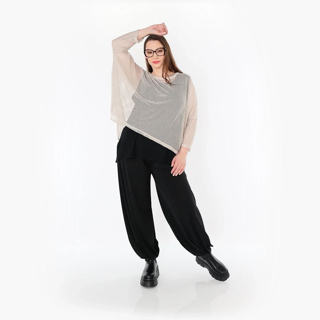 Chemise grande taille AKH Fashion 6721, beige
