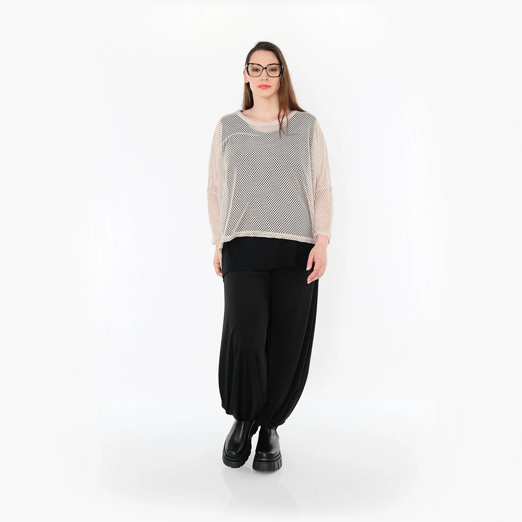 Chemise grande taille AKH Fashion 6721, beige
