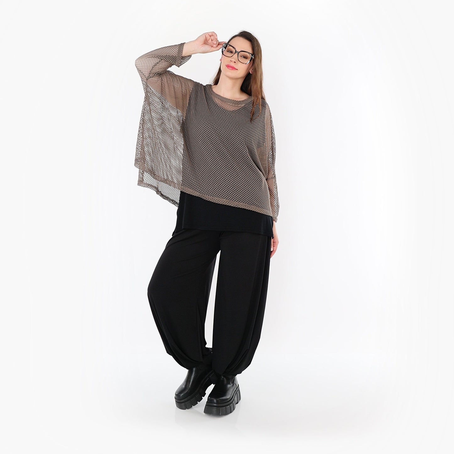 AKH Fashion 6721 Big Shirt, Taupe