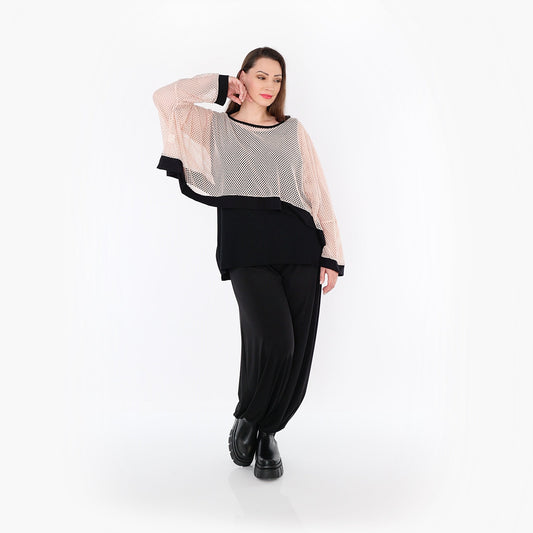 AKH Fashion 7011 Überwurf, Mauve-Schwarz