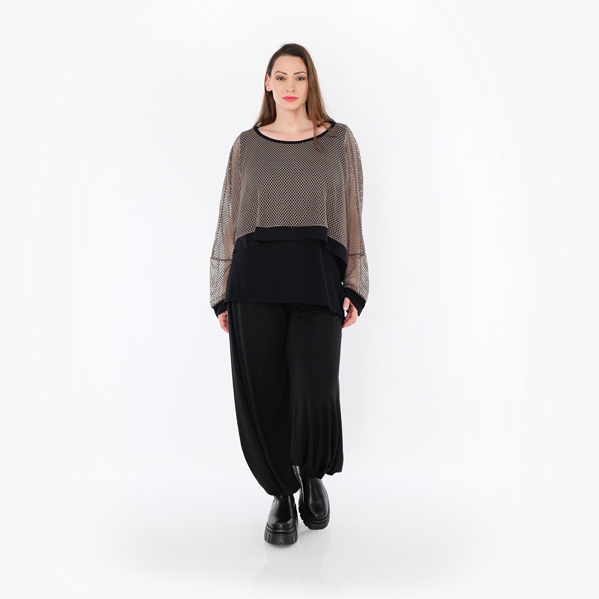 AKH Fashion 7011 Throw, Taupe-Black